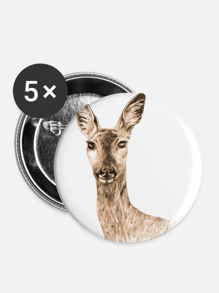 Sarna - Buttons klein 25 mm (5er Pack) - Weiß