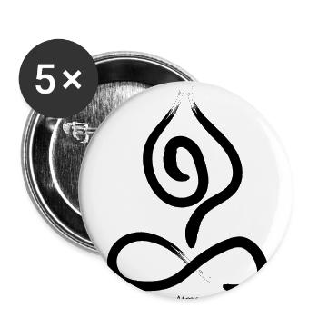 BREATHE YOGA - Buttons small 1''/25 mm (5-pack) - white - Front