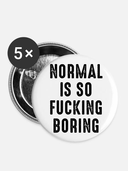 Normal - Buttons klein 25 mm (5er Pack) - Weiß
