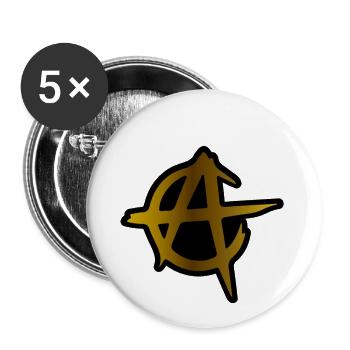 Anarcho Capitalism Symbol - Buttons small 1''/25 mm (5-pack) - white - Front