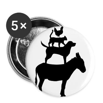 The4city musicians - Buttons small 1''/25 mm (5-pack) - white - Front