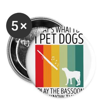 Orchestre et instrument à vent - Lot de 5 petits badges (25 mm) - blanc - Devant