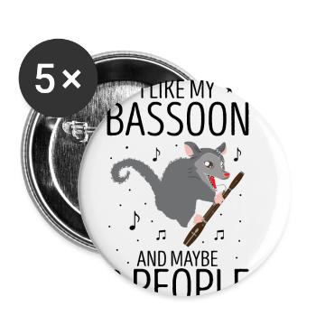 Orchestre et instrument à vent - Lot de 5 petits badges (25 mm) - blanc - Devant
