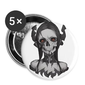 Halloween-Höllentanz: Dämonische Verführung - Buttons klein 25 mm (5er Pack) - Weiß - Vorne