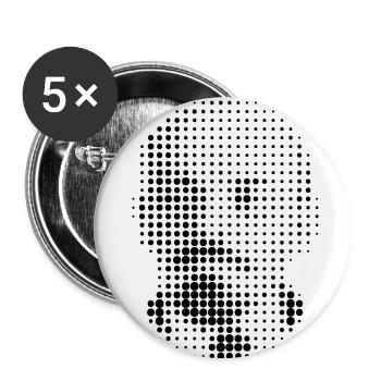 lénine - Lot de 5 petits badges (25 mm) - blanc - Devant