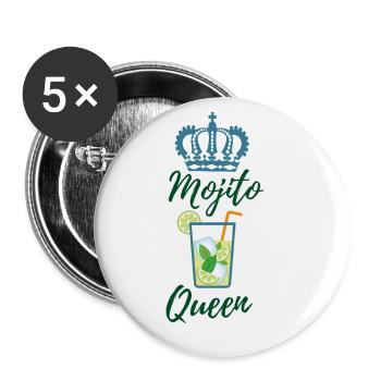mojito queen - Buttons small 1''/25 mm (5-pack) - white - Front