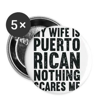 Porto Rico - Lot de 5 petits badges (25 mm) - blanc - Devant