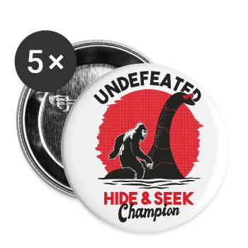 Loch Ness Monster And Big Foot Mythical - Buttons small 1''/25 mm (5-pack) - white - Front