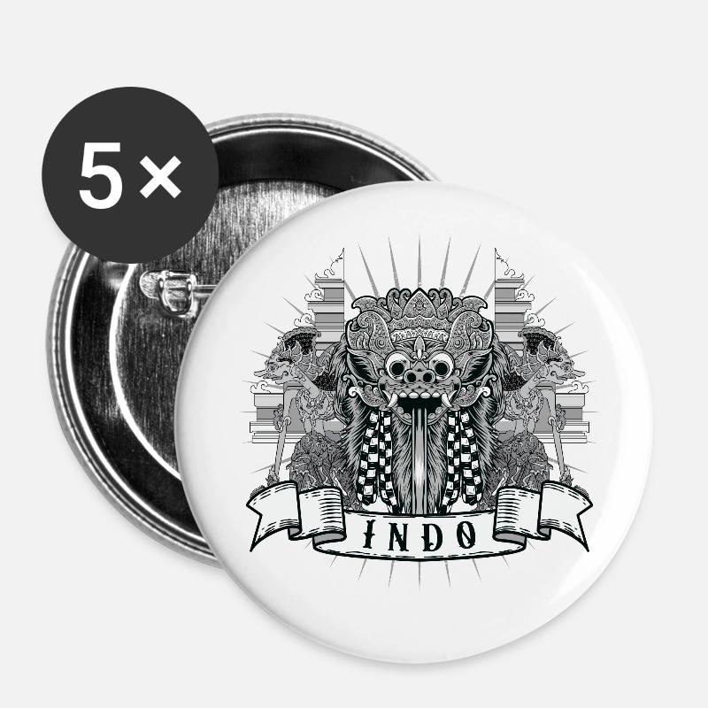 Indo - Buttons klein 25 mm (5er Pack) - Weiß