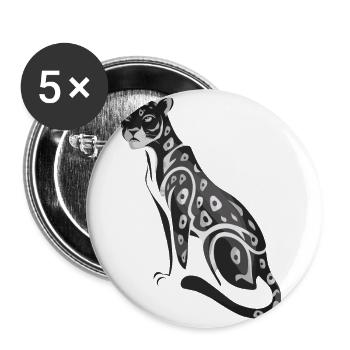 Majestätischer Dschungel-Panther Kunst für - Buttons klein 25 mm (5er Pack) - Weiß - Vorne