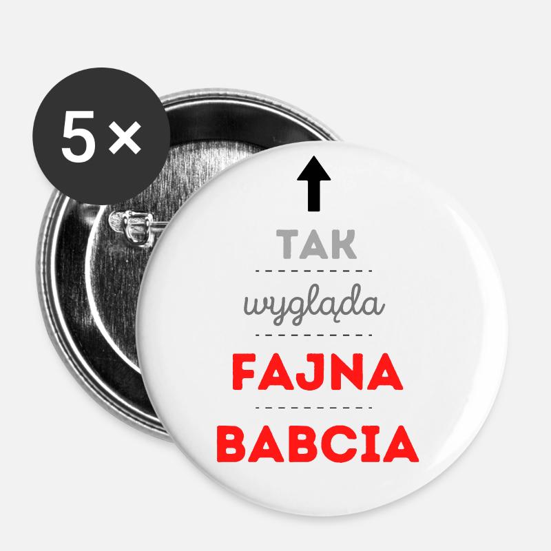 So sieht eine coole Oma aus - Buttons klein 25 mm (5er Pack) - Weiß