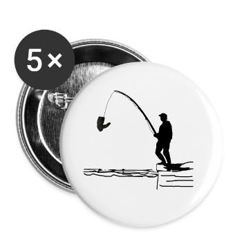 angling - Buttons small 1''/25 mm (5-pack) - white - Front