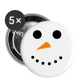 Weihnachtsshirt - Buttons klein 25 mm (5er Pack) - Weiß - Vorne