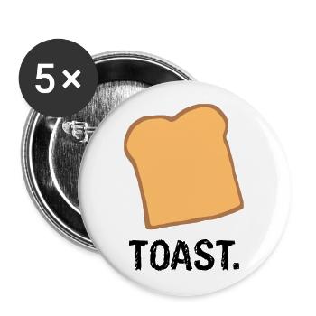 Toast. - Buttons small 1''/25 mm (5-pack) - white - Front