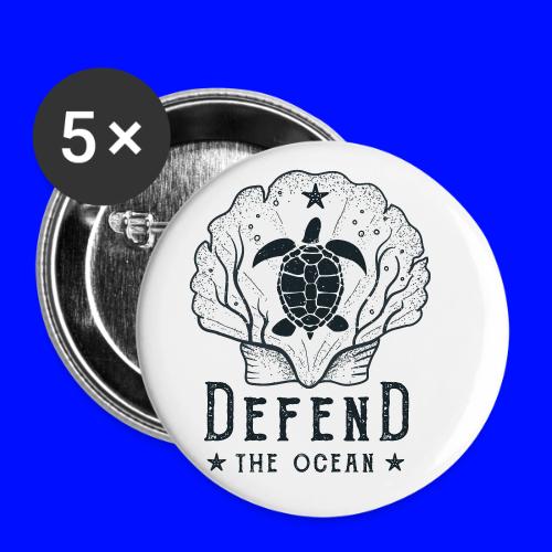 Shell and Turtle - Lot de 5 petits badges (25 mm)