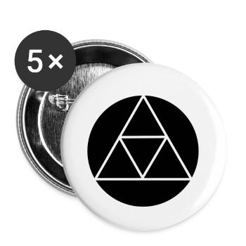 Triforce triangle symbol basic colors - Buttons small 1''/25 mm (5-pack) - white - Front