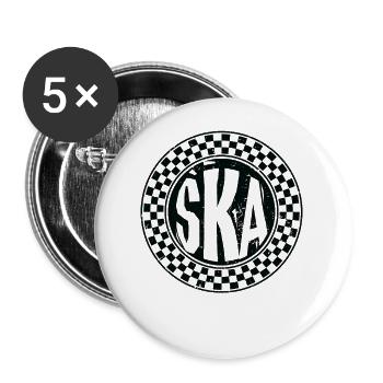 Ska music - Buttons small 1''/25 mm (5-pack) - white - Front