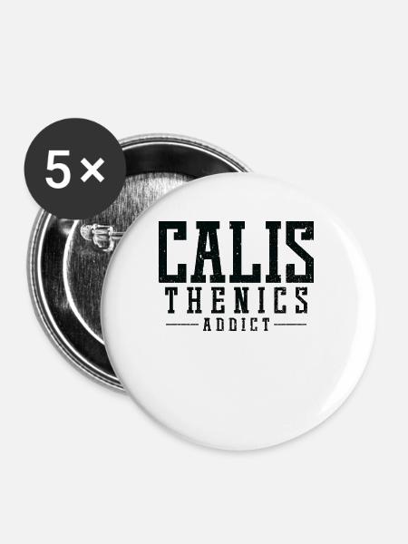 Calisthenics Addict - Buttons klein 25 mm (5er Pack) - Weiß