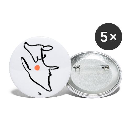 FACE 2 schnute b - Buttons klein 25 mm (5er Pack)