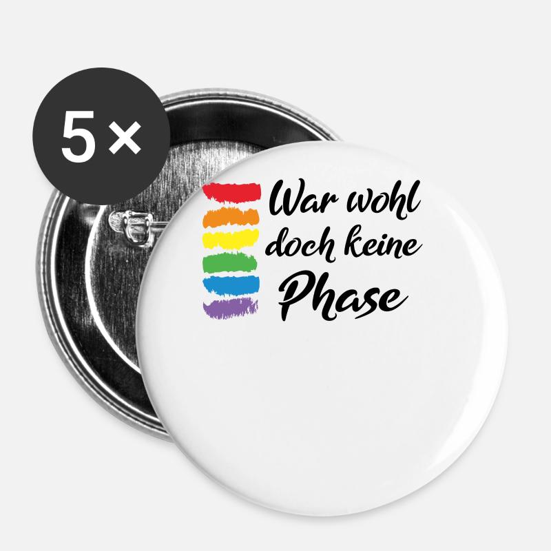 Was probably not a phase LGBT gift - Buttons small 1''/25 mm (5-pack) - white