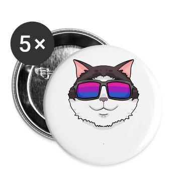 Bisexuell Ragdoll Katze Geschenk - Buttons klein 25 mm (5er Pack) - Weiß - Vorne