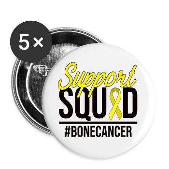Support Squad - Bone Cancer - Buttons klein 25 mm (5er Pack) - Weiß - Vorne