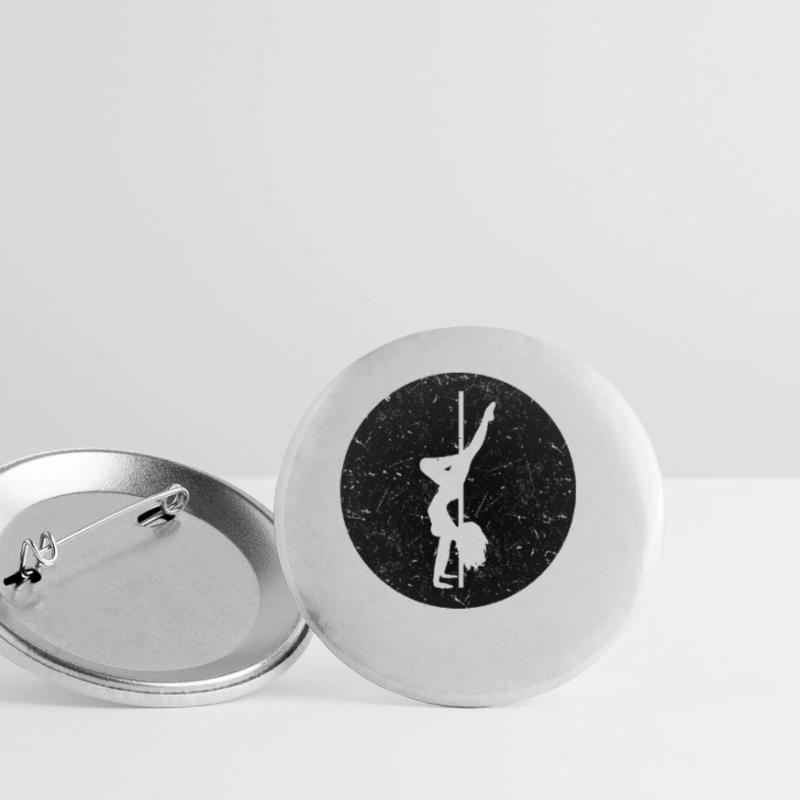 Pole Dancing Silhouette Pole Dancer Pole Buttons small 1''/25 mm (5-pack)