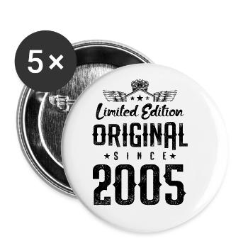 2005 limited edition - Buttons klein 25 mm (5er Pack) - Weiß - Vorne