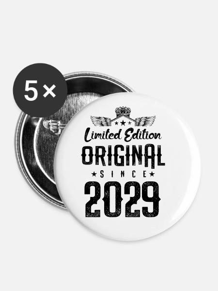2029 limited edition - Buttons klein 25 mm (5er Pack) - Weiß