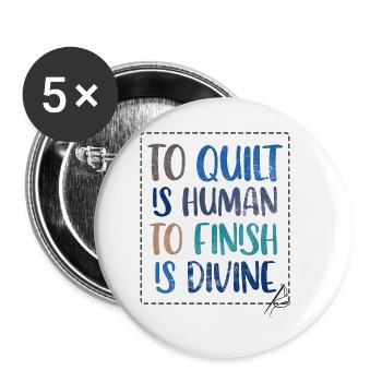 Quilten von Tagesdecken - Buttons klein 25 mm (5er Pack) - Weiß - Vorne