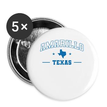 Amarillo Texas State of the USA Americas - Buttons small 1''/25 mm (5-pack) - white - Front