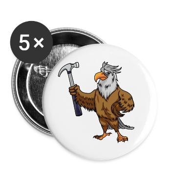 Eagle Hammer Tool Workshop Caretaker - Buttons small 1''/25 mm (5-pack) - white - Front