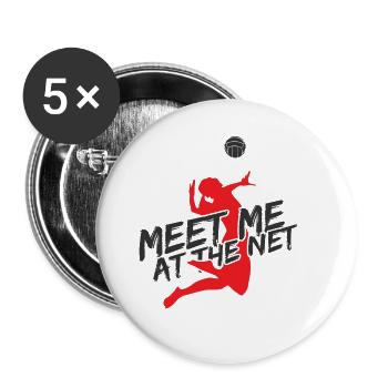 Volleyballer Spruch Für Volleyballspiel Volleyball - Buttons klein 25 mm (5er Pack) - Weiß - Vorne
