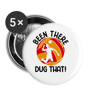 Volleyballer Spruch Für Volleyballspiel Volleyball - Buttons klein 25 mm (5er Pack) - Weiß - Vorne