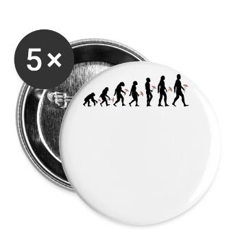Amanita Muscaria Evolution Amanite tue-mouches - Lot de 5 petits badges (25 mm) - blanc - Devant