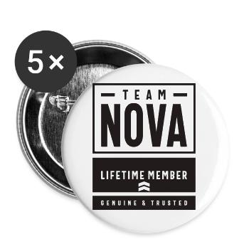 Benutzerdefinierter Name von Nova - Buttons klein 25 mm (5er Pack) - Weiß - Vorne