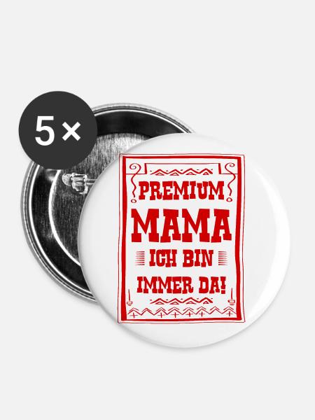 Beste Mama der Welt - Buttons klein 25 mm (5er Pack) - Weiß