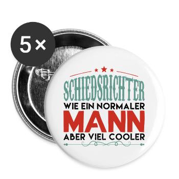 Schiedsrichter schiedsrichter WIE EIN NORMALER MAN - Buttons klein 25 mm (5er Pack) - Weiß - Vorne
