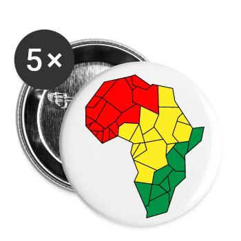 Africa Reggae - Buttons small 1''/25 mm (5-pack) - white - Front