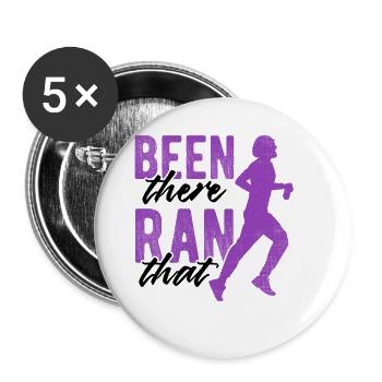 Läufer Joggen - Buttons klein 25 mm (5er Pack) - Weiß - Vorne