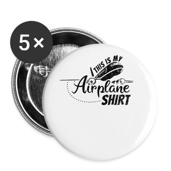 Devis de voyage de vacances - C’est mon avion - Lot de 5 petits badges (25 mm) - blanc - Devant