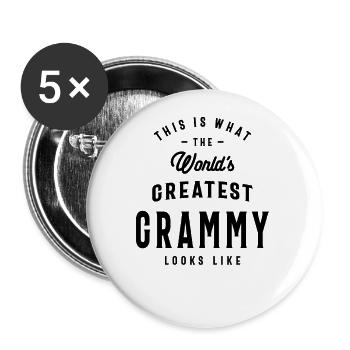 This is What The World's Greatest Grammy Looks - Buttons small 1''/25 mm (5-pack) - white - Front