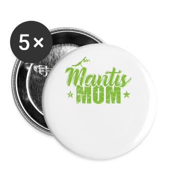 Mantis Mom - Buttons klein 25 mm (5er Pack) - Weiß - Vorne