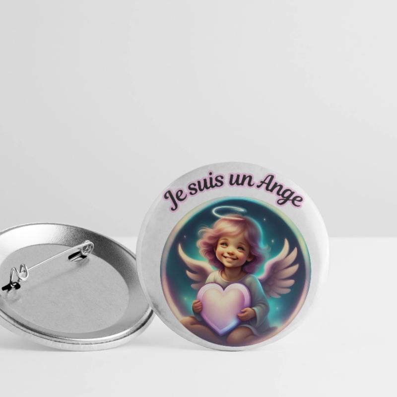 Ich bin ein Engel Buttons klein 25 mm (5er Pack)