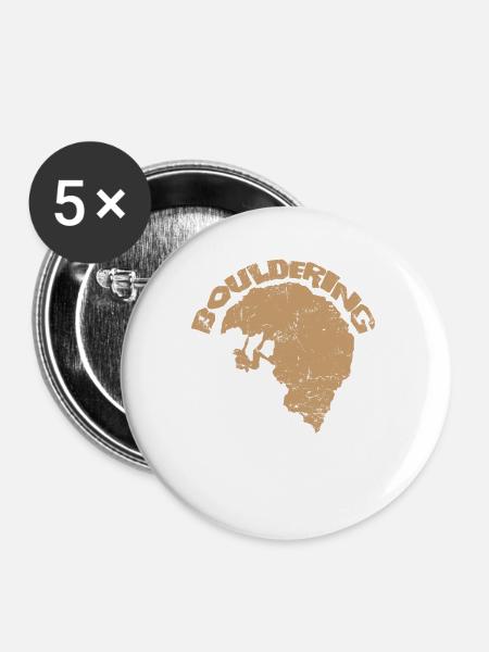 Bouldering Hobby - Buttons klein 25 mm (5er Pack) - Weiß