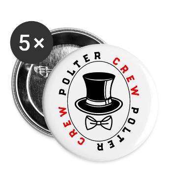 Polter Crew Engagement Wedding - Buttons small 1''/25 mm (5-pack) - white - Front