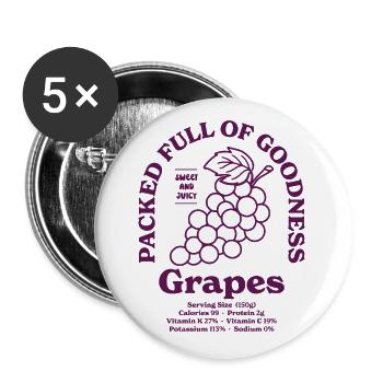 Grapes Nutritional - Buttons small 1''/25 mm (5-pack) - white - Front