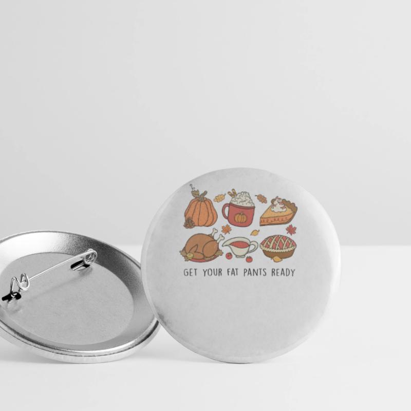 Put on your gouges Thanksgiving Design Buttons small 1''/25 mm (5-pack)