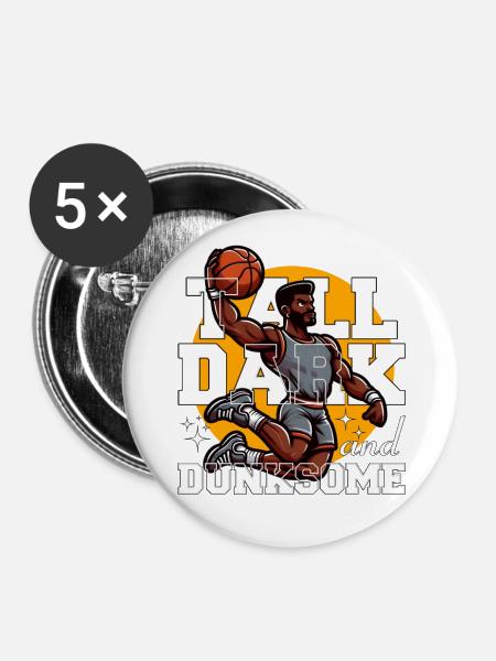 GROSS, DUNKEL UND DUNKEL - Buttons klein 25 mm (5er Pack) - Weiß