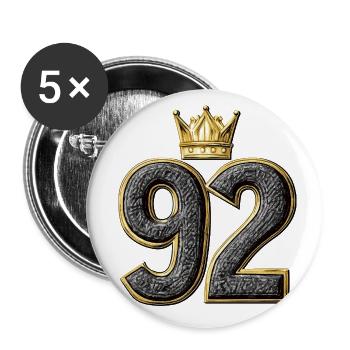 92 Number Krone - Buttons small 1''/25 mm (5-pack) - white - Front